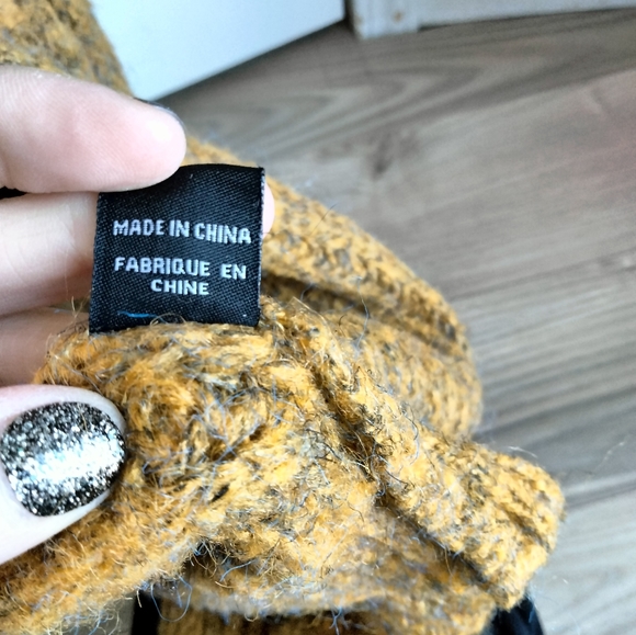 Mustard yellow fringe Cardigan from Anthropologie O/S - Picture 3 of 9